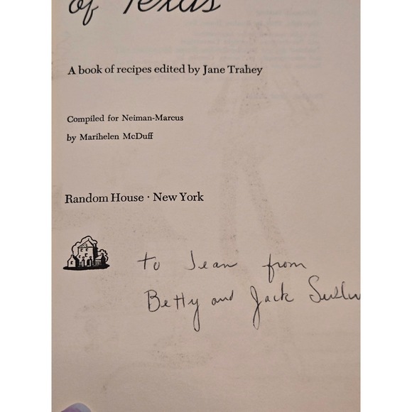 Vintage 1949 A Taste of Texas Cookbook Jane Trahey Neiman-Marcus Hardcover - Picture 4 of 8